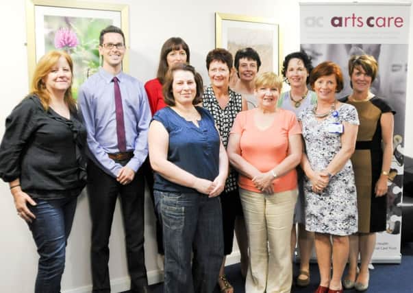Back row, Left to Right: Bronagh Corr-McNicholl, Artist in Residence, 

Western Trust; Tony Griffiths, BSO; Cathy McLaughlin, BSO; Stella Robinson, Admin Support, 

CEC; Betty Dolan, NEC;  Rea Doherty, NEC; Majella Doran, Senior Education Manager.
Front row, Left to Right: Breige Bradley, Admin Support, CEC; Sandra Carruthers, NEC; Judy 

Houlahan, Head of Secondary Care & Chair of Western Trust's Arts Care Group.