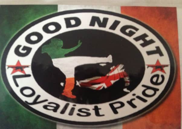 Anti-loyalist stickers, which the Sentinel has sourced to a shop run by a Baader-Meinhof supporting Irish republican in Darmstadt, have been described as offensive by DUP Alderman Gary Middleton.