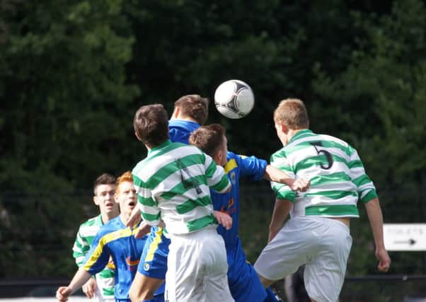 Action from the Moyola Park victory over Lurgan Celtic