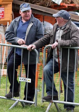Having a chat during the Garvagh Clydesdale and Vintage Vehicle Club Show on Saturday. PICTURE PAUL NASH