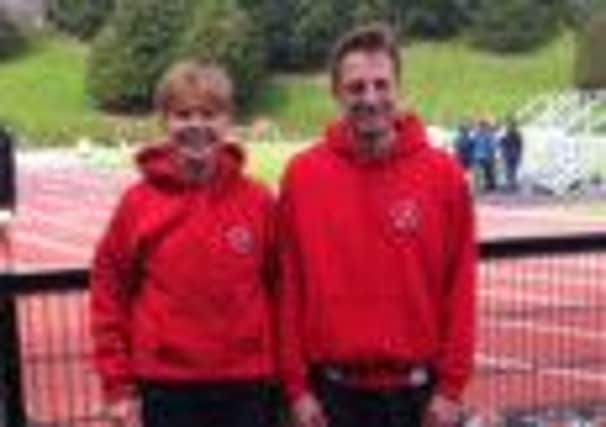 Craig Hutchinson and Geraldine Quigley both struck gold at the Mary Peters Track