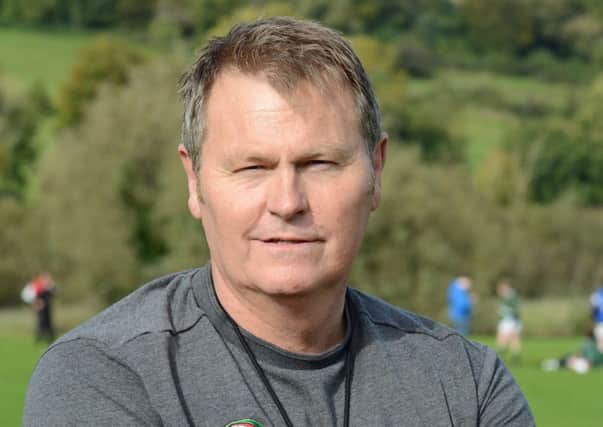 Larne RFC coach, Laurence Kelly.