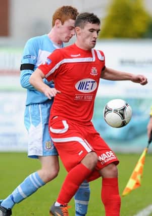 Michael McLellan and Aaron Stewart will now be team-mates at Ballymena United, following the striker's move from Portadown. Picture: Press Eye.