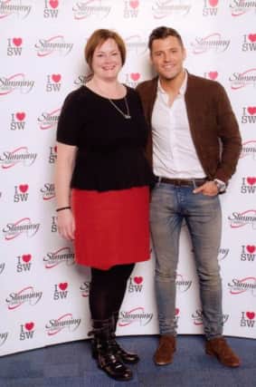 Donna with Mark Wright, star of The Only Way is Essex. INBM37-13