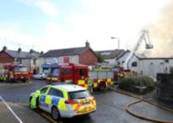 The scene of  fire at the old Waveney Laundry premises in Ballymena last August.