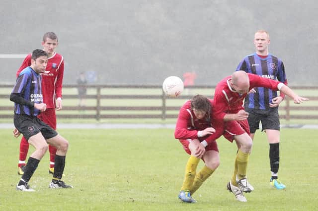 Action from Hazelbank's 14-0 win over Ballyrashane on Saturday.