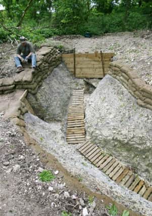 A restored trench at the Somme.
