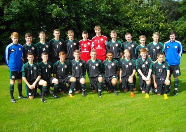 The Northern Ireland U16 squad. INLT 38-908-CON