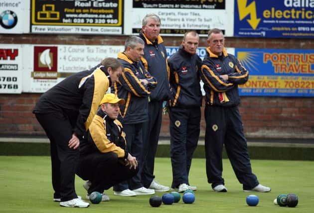 Bowlers pictured during the Portrush v Ballymoney game last week at Coleraine Bowling Club.