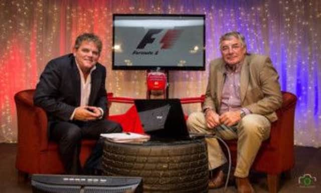 Gary Anderson pictured with Adrian Logan at NI Live Events' 'On the Podium' show.