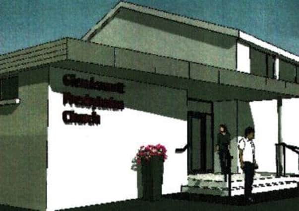 An illustration of the proposed disabled entrance to Glendermott Church Hall.
