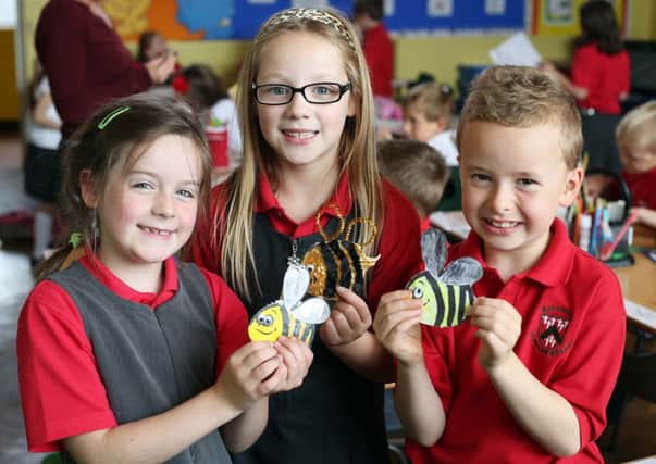 Eglinton Primary School pupils taking part in a Culture of Bees and Us project.