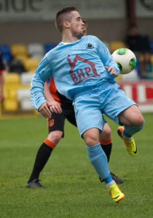 Institute's Robbie Hume pictured in action against Carrick Rangers. INLS3913-144KM