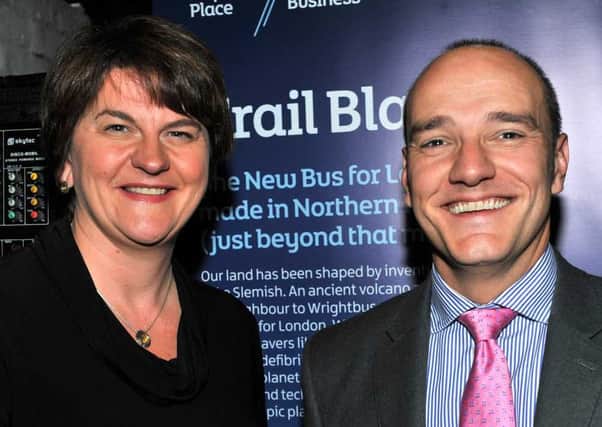 Enterprise Minister Arlene Foster was in South Africa this week leading an Invest NI trade mission. The Minister is pictured with Iain Walker of Cookstown company CDE Global, which was one of the 27 companies taking part in the trade mission.