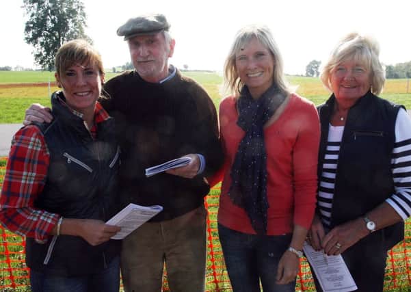 Barbara McCloskey, Alan Steel, Claire Crawford and Elizabeth Gilmore enjoying the point to point at Moneyglass. INAT40-429AC