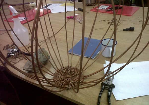 Basket weaving with willow...