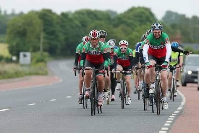 Causeway Cycle Club in action at the Belfast-Dublin Maracycle.
