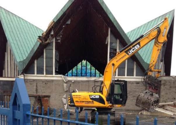 The Church of Our Lady in Harryville which is being demolished today (Thursday).