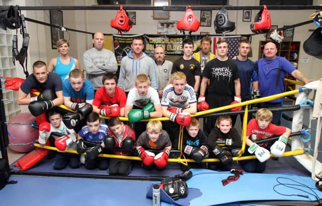 Members of Churchlands Golden Gloves Boxing Club who are preparing for their Fight Night on October 18th.