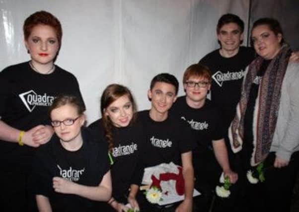 PERFORM.Quadrangle Productions who preformed at the Moyle Culture Concert at Bonamargy Friary.INBM41-13 9004F.