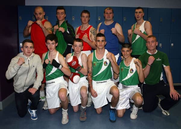 The All Saints boxers at their recent fight night in the Ballymena North centre. INBT41-263AC