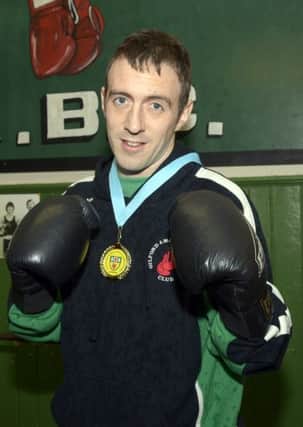 Gilford Boxer Aidan Downey winner of the County Antrim Intermediate Novice Title © Edward Byrne Photography INBL41-207EB