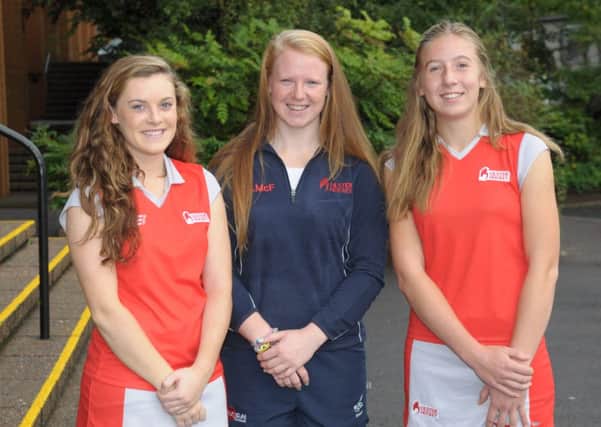 Larne Grammar School hockey players Ruth Maguire, Ayeisha McFerran and Alex Ogilby have been picked for the Ulster Under-18s. INLT 41-303-PR