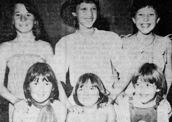 1982 - Finalists in the 9-12 disco competition at Ballykeel Youth Club. Back row from left: Tracey Carney, Gillian Steele and Jill Dunwoods. Front row: Angela McCrystal, Kerry Ann Millar and Claire Caulfield. INBT30-756F