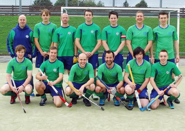 Ballymena Mens Hockey team squad ready for their Saturday afternoon match at the Showgrounds against Portrush. INBT 42-871H