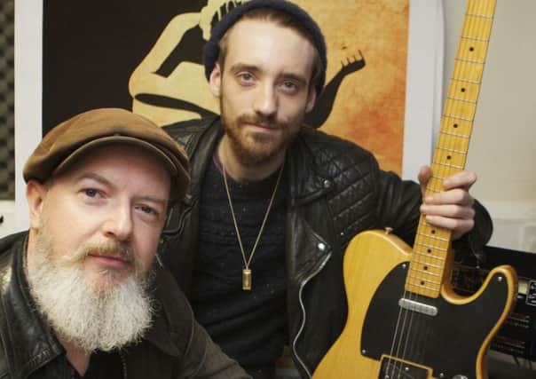 Ruairi O'Doherty, who works at the Beacon Centre and produced the album, and Glen Rosborough from the band Intermission, who feature on the album. Photo: Tom Heaney, nwpresspics
