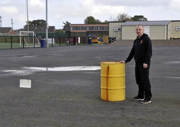 Phil McKinley at the site for the new pitch and club house at Lurgan Town Arena. INLM43-100gc