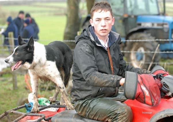 Jake Hamilton pictured with his dog Jim at the North of Ireland Sheepdog Society Nursery Final in 2011. INLT 43-061-PSB-Trials