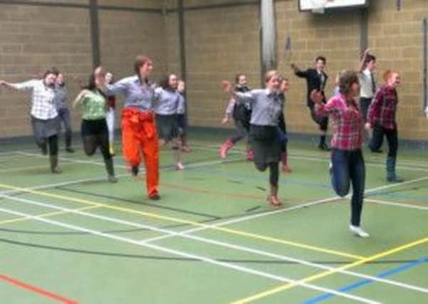 Larne Grammar School pupils enjoy the dance off competition as part of Health Promotion Week.  INLT 44-994-CON