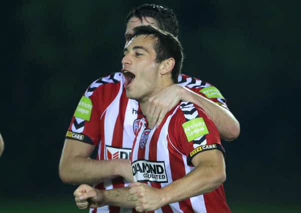 David McDaid helped himself to a hat-trick during Derry City's impressive 6-0 win over Limerick, on Friday night.