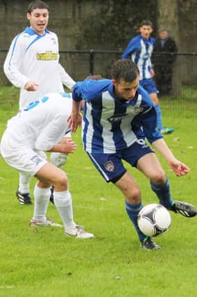 Action from Coleraine Reserves win over Newry City AFC  in the Intermediate Cup on Saturday.