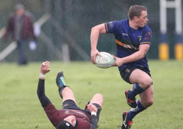 Action from Saturday's game between Lisburn and Enniskillen, at Lisburn Rugby Club. US1344-531cd