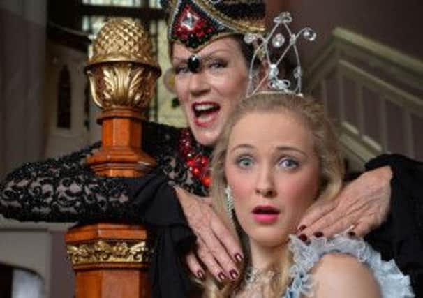 Lorraine Chase as 'Carabosse' the Wicked Fairy gets into character with Princess Beauty played by local girl Rhiannon Chesterman, originally from Hillsborough, at the launch of this years Grand Opera House Christmas production of Sleeping Beauty at the Culloden Hotel today.
Sleeping Beauty will be enchanting audiences from Saturday 30th November until Sunday 19th January and tickets are available by calling 02890241919 or online at www.goh.co.uk
Photo by Aaron McCracken/Harrisons 07778373486