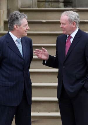 First Minister Peter Robinson and deputy First Minister Martin McGuinness