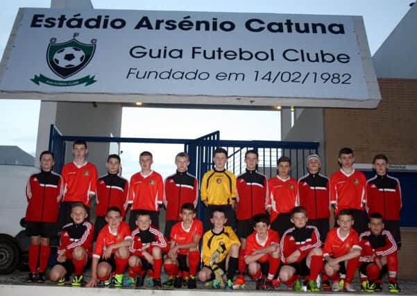 Carniny Youth Under 14s who enjoyed a footballing trip to Portugal recently.