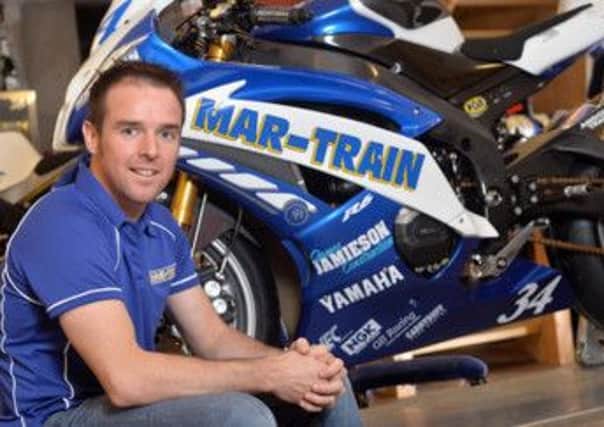 Alastair Seeley with the Mar-Train Yamaha R6 that he will race at the Vauxhall International North West 200 and in the British Supersport championship in 2014. The ten times North West winner and runner up in the 2013 British Supersport series has joined the locally-based race team for the new season.