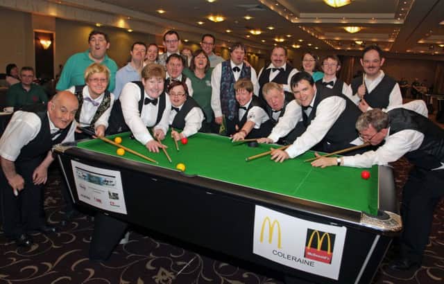 POT BLACK. The Mounfern Pool Team, who competed in the Special Pool competiton at the Lodge Hotel.CR47-404SC.