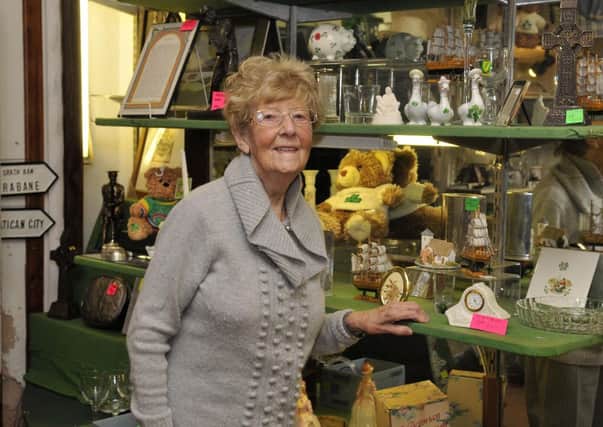 Mrs Mary O'Hagan at the Blackthorn Gift Shop. INLM45-114gc