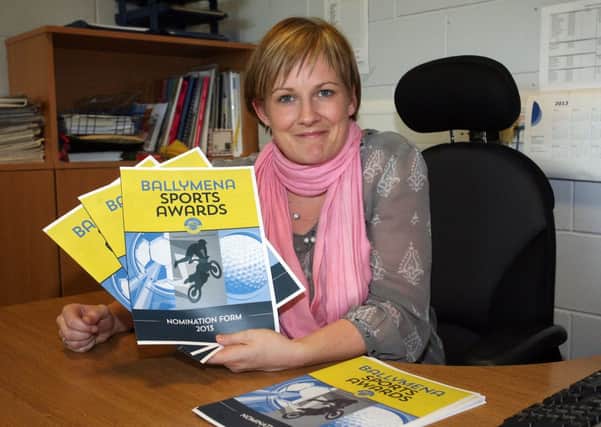 Ballymena Borough Council Sports Development Officer Katrina McCaughan, with this year's Sports Awards nomination forms.