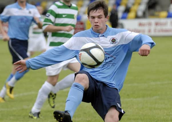 Michael McCrudden scored a late penalty to earn Institute at point at Knockbreda, on Saturday.
