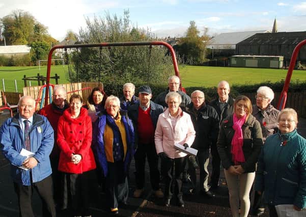 Ballymena Councillors who met with Louise Thompson (chair) and members of the Smithfield Park and Area Association on Saturday morning to have a walk round the area to see what they can do to improve it. INBT 46-851H