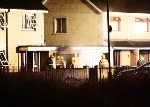 The fire brigade at the scene of the fire in Fisherwick. INBT46-267AC