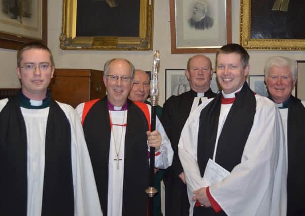 David Huss, Bishop Ken Good, Canon Harry Gilmore, Canon David Crookes, Archdeacon Robert Miller and Canon Stuart Wright.