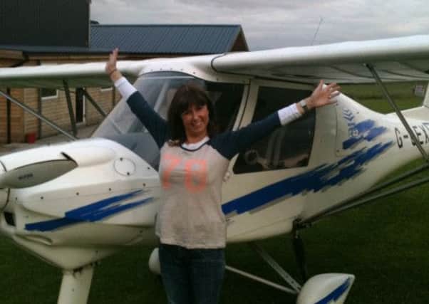 Ruth after her first solo flight in June.