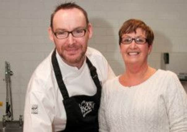 Helen Wright with award winning TV chef Danny Millar.