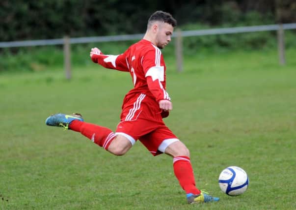 Jake Armstrong who scored twice for Carniny Amateurs in their match with Newtowne last Saturday.